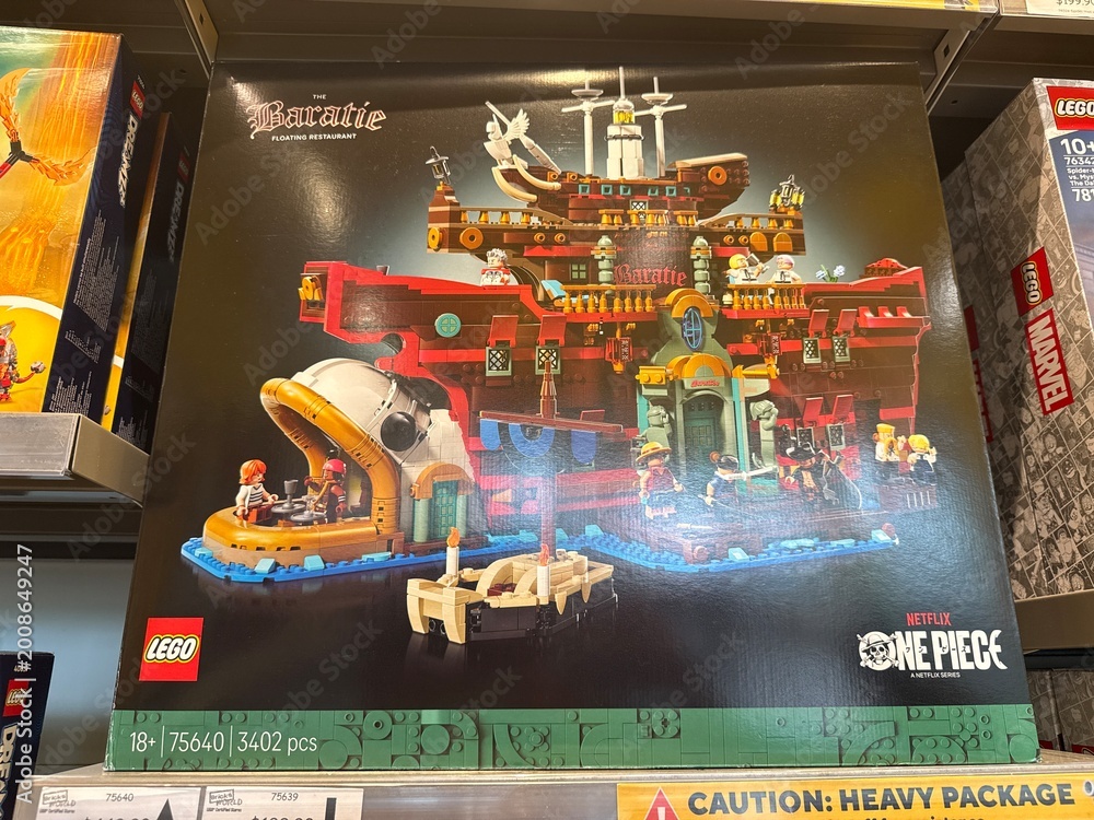 Fototapeta premium April 2026, Singapore: LEGO One Piece The Baratie Floating Restaurant set