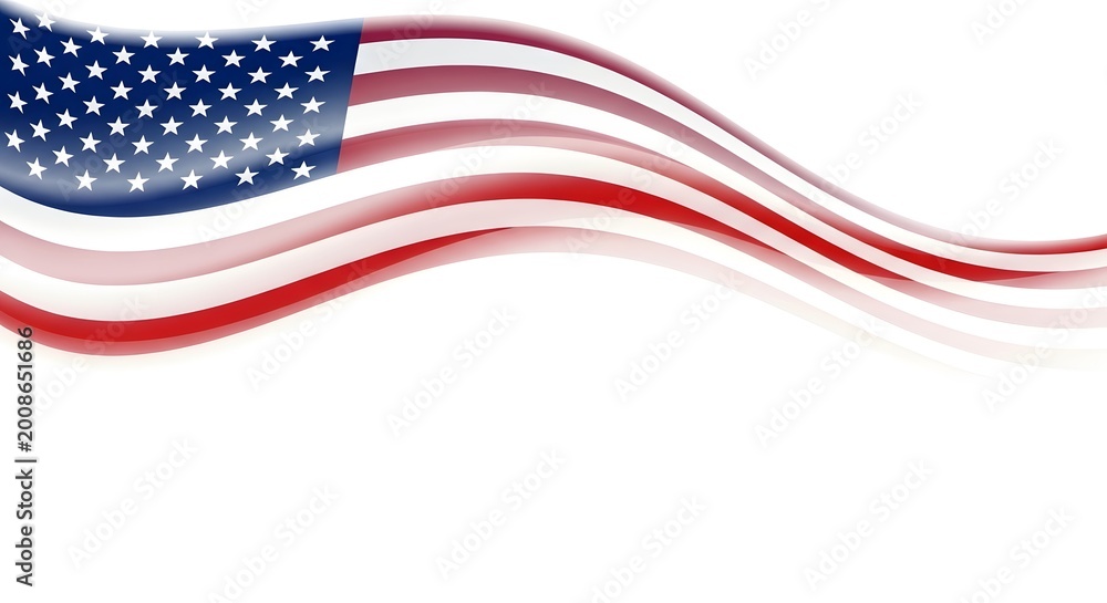 Obraz premium Waving american flag design