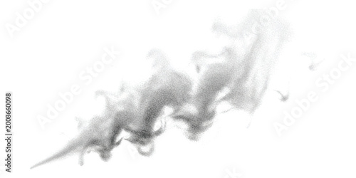 Schilderij op canvas A soft plume of grey smoke rising in a wavy shape