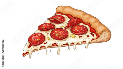 Delicious Pepperoni Pizza Slice PNG Graphic for Food Lovers