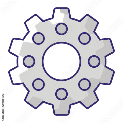 Foto Large Cogwheel Vector Icon which can easily modify or edit