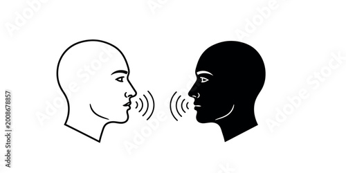 Communication contrast a visual representation of dialogue and perception