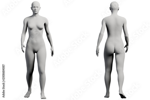 Cultural woman figure model in studio