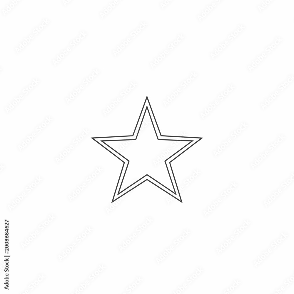 Fototapeta premium Simple Outline Star Graphic Element.