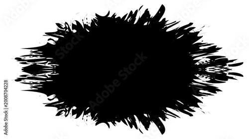 Grunge Texture Frame Overlay.Abstract black and white grunge border with scratches and paint splatters