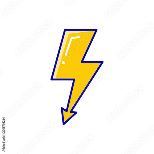 Yellow Lightning Bolt Icon Symbol. Free Download Yellow Lightning Bolt Icon Symbol. - GFXLoad