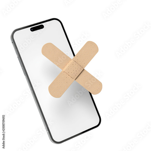 Smartphone with Band-Aid Repair