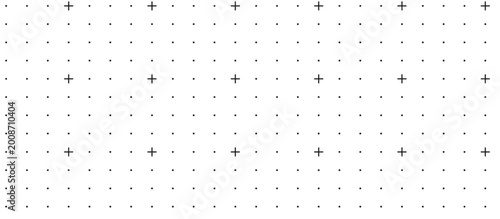 Bild auf Leinwand Seamless tiny plus sign grid pattern on light background for clean modern design
