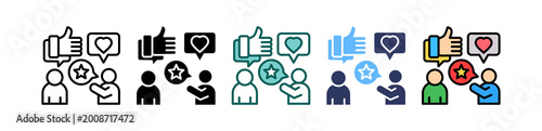 Social Engagement multiple icon