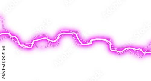 Abstract pink Electric Thunder Bolt Neon Light Background