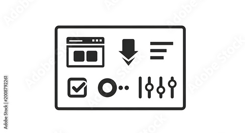 Set of user interface icons for web and mobile applications