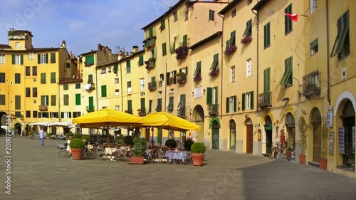 The Town square in Lucca, Tuscany, Italy	