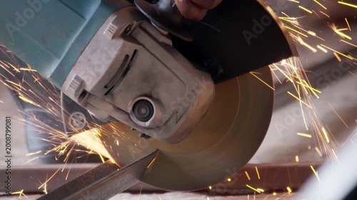 Industrial metal cutting process for farm equipment repair in East Africa