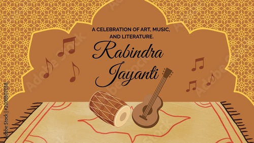 Fotografía Rabindra jayanti celebration of art, music, and literature