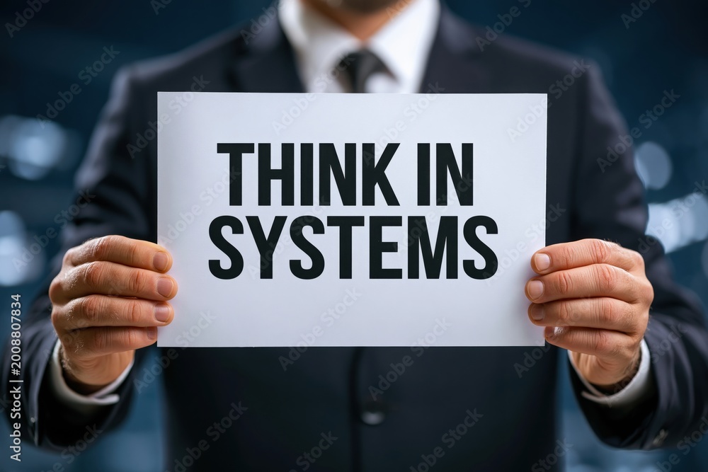 Obraz premium Executive Advocating to Think in Systems for Better Understanding