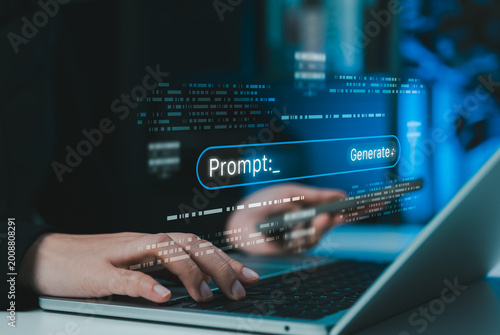 Foto Generative AI prompt engineering concept