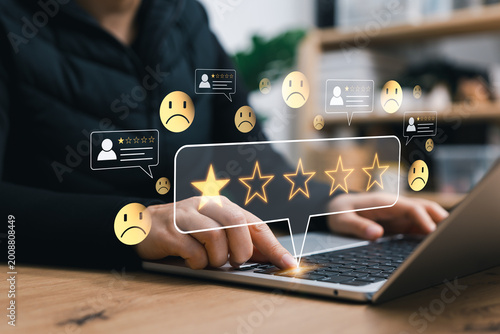 Foto Negative customer feedback concept