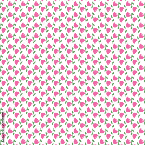 Swatch tulips, pattern on a white background, example 2000*2000px.