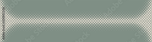Fotografie Boho scale halftone pattern long divider ultra wide 32:9 aspect ratio pale green vector abstract background