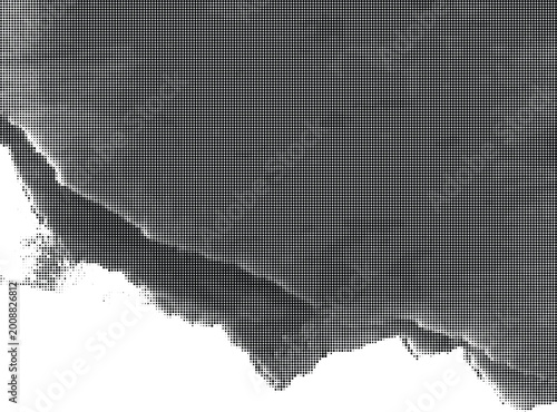 Canvas Print A close-up view of a torn paper edge with a rough texture