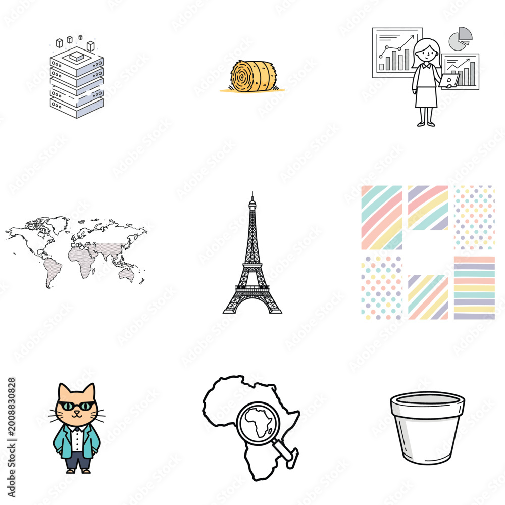 Fototapeta premium Business data analysis and digital technology vector illustration