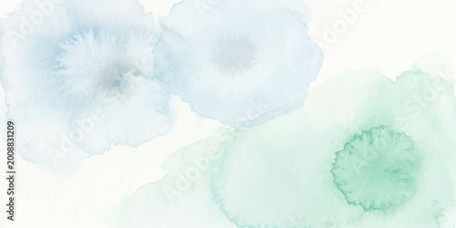 Φωτογραφία Soft watercolor blooms in delicate hues of blue and teal