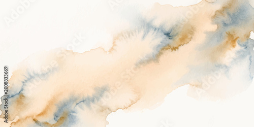 Tableau sur toile Abstract watercolor painting in soft pastel shades, evokes a sense of serenity and fluidity