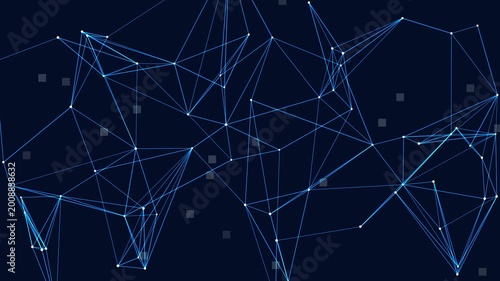 Digital Web of Connections: A visually stunning representation of a digital web, showcasing interconnected nodes and lines in a network of technological data and scientific discovery.