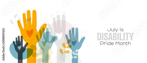 July is Disability Pride Month banner.