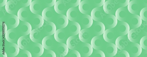 Quadro em tela Smooth vector abstract wide panoramic backdrop in green colour with halftone dots and grainy texture