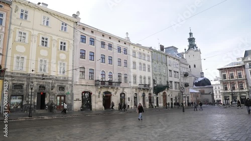 Rynok Square in Lviv with Town Hall and Historic Architecture