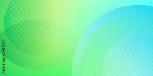 Abstract soft gradient background with overlapping fluid circular shapes in vibrant teal, lime green, and cyan colors.