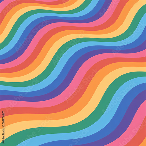 **Vibrant Rainbow Stripe Pattern Background – Colorful Modern Seamless Vector Design**
