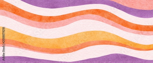 Vibrant watercolor background frames with gentle pink and orange waves perfect for Easter and birthday designs