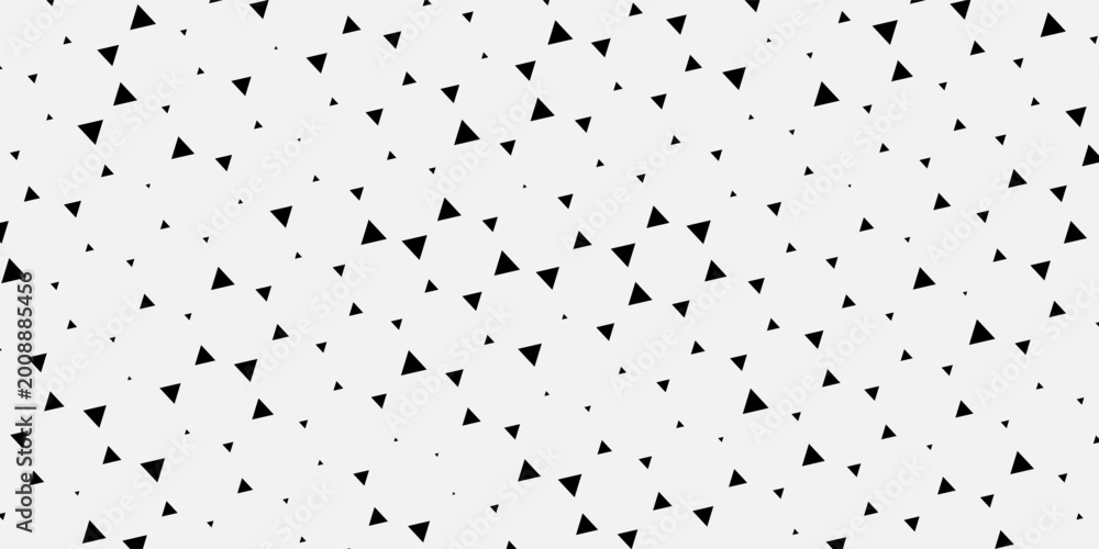 Obraz premium Geometric Triangle Pattern Background With Black Triangles On White Gradient Design