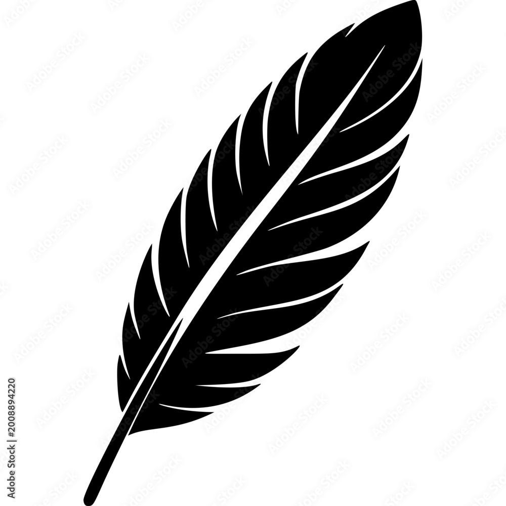 Obraz premium Bird Feather Icon Vector