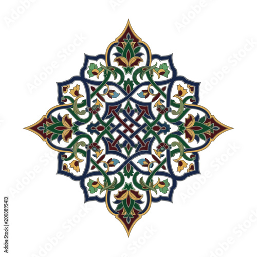 Intricate Floral Pattern Ornamental Design Element.