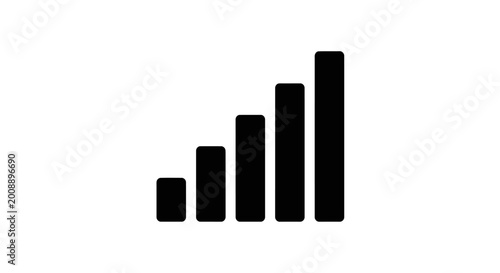 Free Download Black bar chart, graph icon, business growth chart, statistics vector - GFXLoad