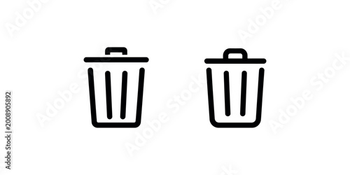 Trash can icon symbol illustration on white background for delete and recycle bin concepts.