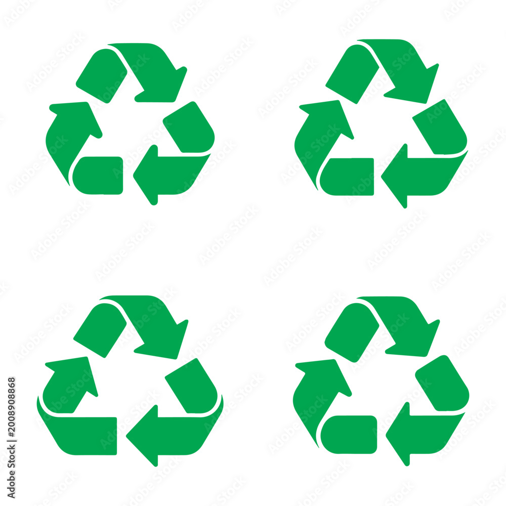 Obraz premium Recycle symbols arranged in a grid pattern represent a commitment to environmental sustainability and responsible waste management practices for a greener future.