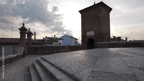 Comacchio, Ferrara, Emilia Romagna, Italy - April 29, 2026 - Views of the lagoon city's historic center