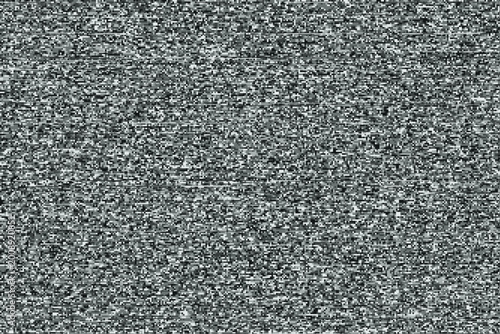 Foto Black and white TV static noise background