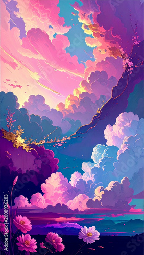 sunset in the sky
