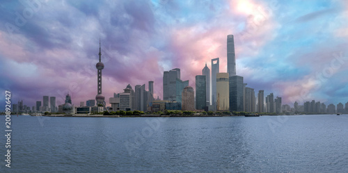 Photography 18 April 2026 colourful Sunset Sunrise Skies over Shanghai the Bund in China wit