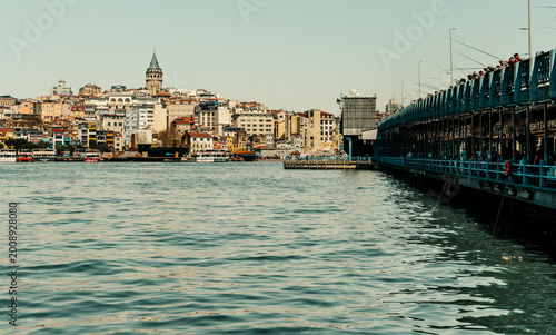 Istanbul Cityscape with Galata Bridge  and Golden Horn