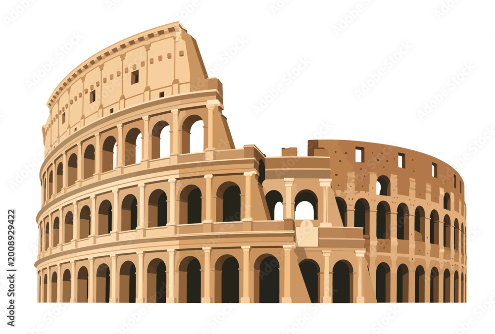 Naklejka premium Colosseum Rome Italy Landmark Architecture.