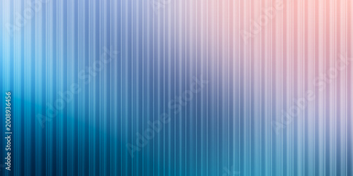 Abstract shimmering neon background with vertical light lines, blurred design with ribbed glass effect