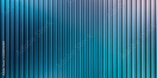 Abstract shimmering neon background with vertical light lines, blurred design with ribbed glass effect