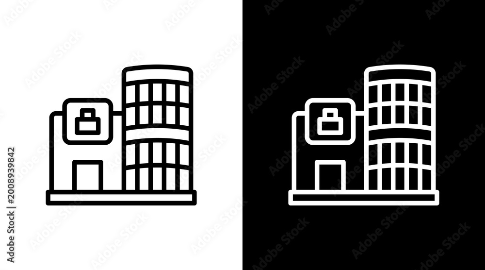 Fototapeta premium Shopping Mall White Icon Set Design