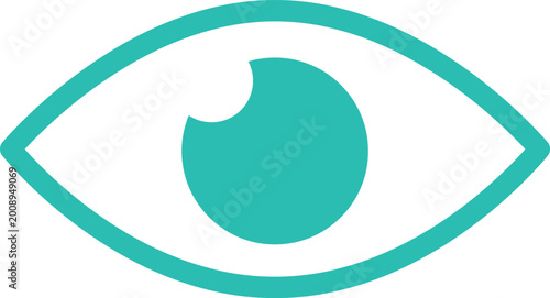 Human eye vision looking ahead